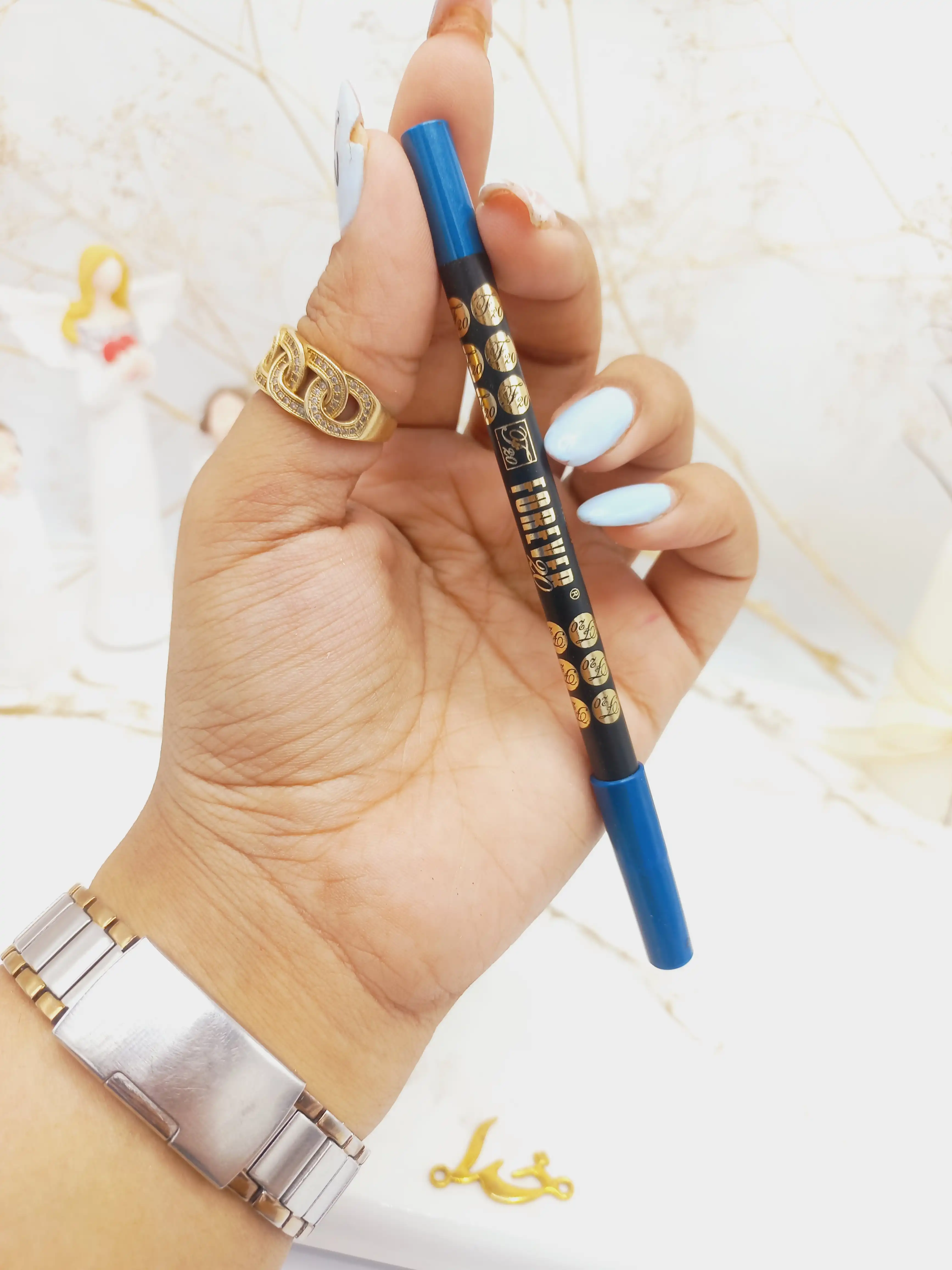 مداد چشم چرب فور اور رنگ آبی نفتی FOREVER کد 007